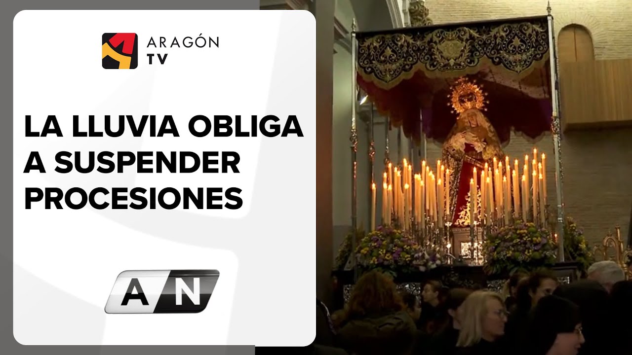 La lluvia obliga a suspender procesiones el Lunes Santo - YouTube