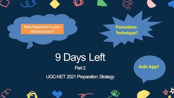 UGC NET 2021 Preparation Strategy II  9 days left for UGC NET 2021 II 23 Day Plan - Part 2