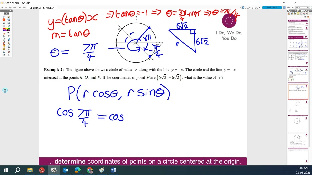 APPC U3L3 - Sine and Cosine Function Values