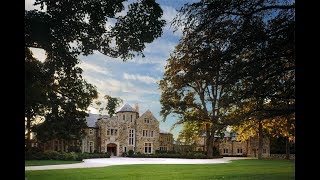 A Regal Fieldstone Manor on Round Hill in Greenwich, Connecticut