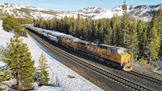 Stunning Scenery & Mountain Railroading: Union Pacific Trains Over Donner Pass