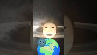 a lua acordou e o Saturno