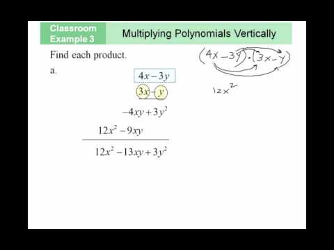 Mutiplying Polynomials Vertically