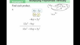 Mutiplying Polynomials Vertically