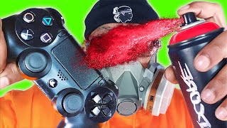 Customizing my PS4 Controller with Spray Paint!!  (SAtiSfYiNG)