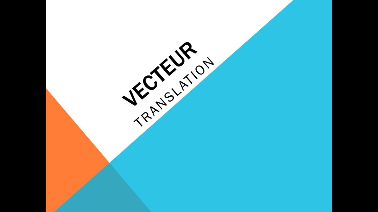 vecteur et translation: Construire l'image d'un point par translation
