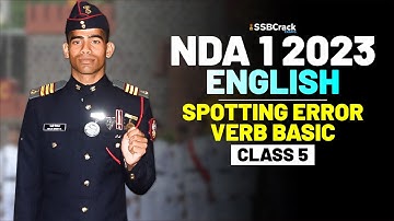 NDA 1 2023 Exam English 100 Days Crash Course - Spotting Errors Verb Basic - Class 5