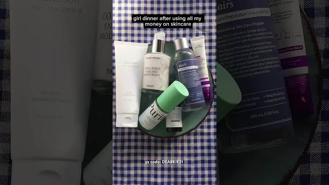  Girl Dinner Shorts Skincare Koreanskincare Skincareroutine Beauty Koreanskincareroutine