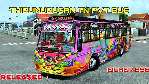 🎀🥰NEW 💖THIRUMURUGAN BUS MOD EICHER BS6  RELEASED DOWLOAD NOW🥰