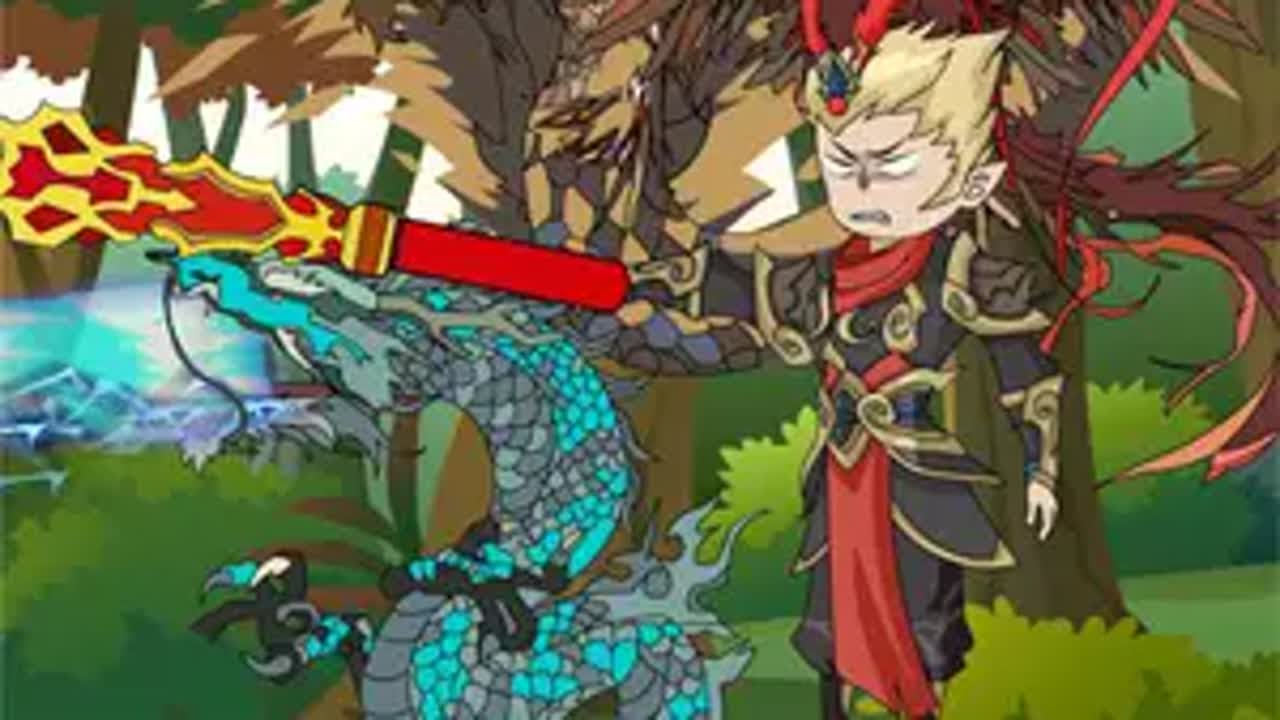 巨蟒帶著朱雀白虎攻打火龍一族，成功收服火龍 沙雕動畫 二次元 動畫