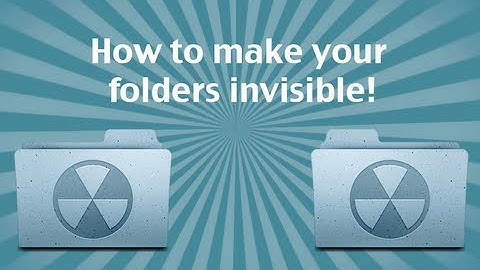 How to make your folders INVISIBLE! Mac OS x Mountain Lion