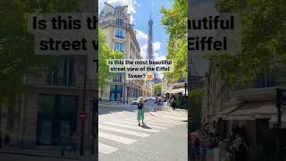Best Street View of the Eiffel Tower in Paris!? 😍 #eiffeltower #paris #travelshorts #shorts