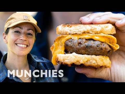 Farideh Camps And Cooks Breakfast Sandwiches From Scratch