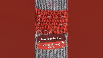 How to embroider Scotch darning stitch