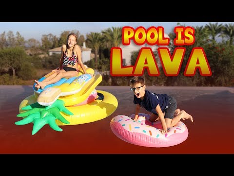 POOL IS LAVA CHALLENGE!!!