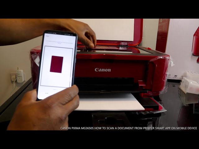 CANON PIXMA MG3650S HOW TO SCAN A DOCUMENT FROM PRINTER SMART APPS ON  MOBILE DEVICE 