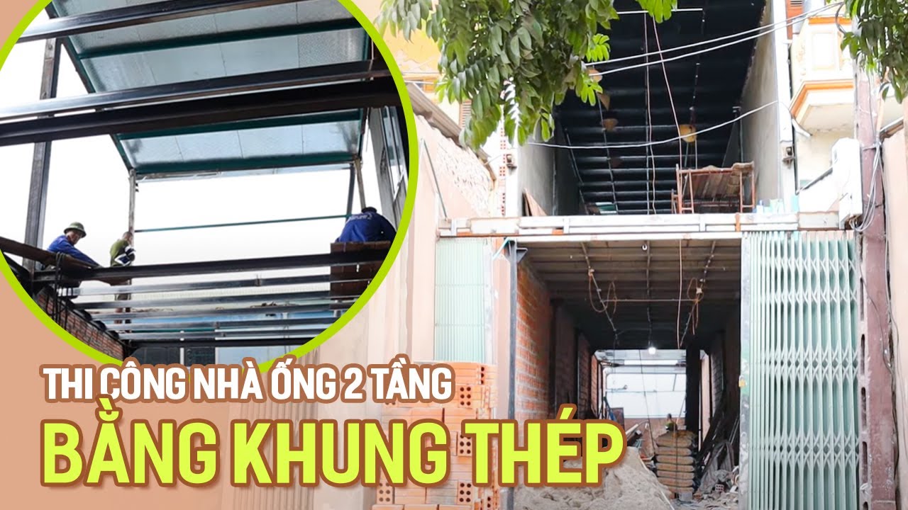 Mẫu Nhà Ống 2 Tầng Thi Công Bằng Khung Thép Cho Nhà Anh Tiệp Tại Quốc Oai Hà Nội