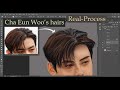 Cha eun woos hairs digital painting realtime process tutorial  meghasarts tutorialartisthelp