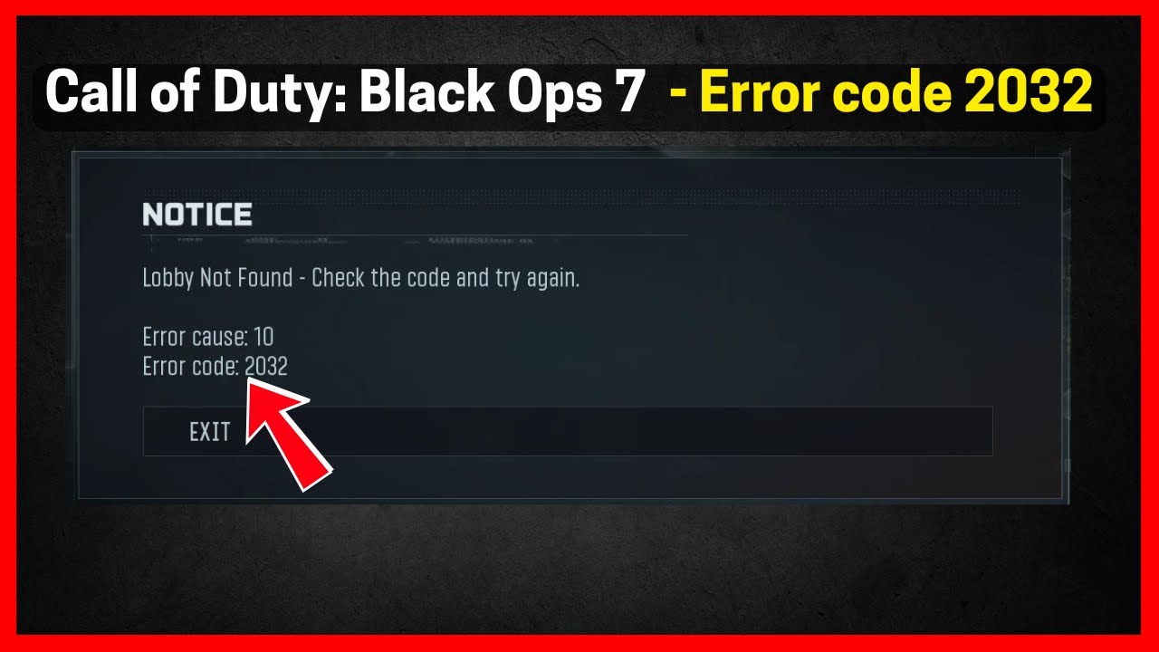 Исправлена ​​ошибка в Call of Duty: Black Ops 7 — код 2032.