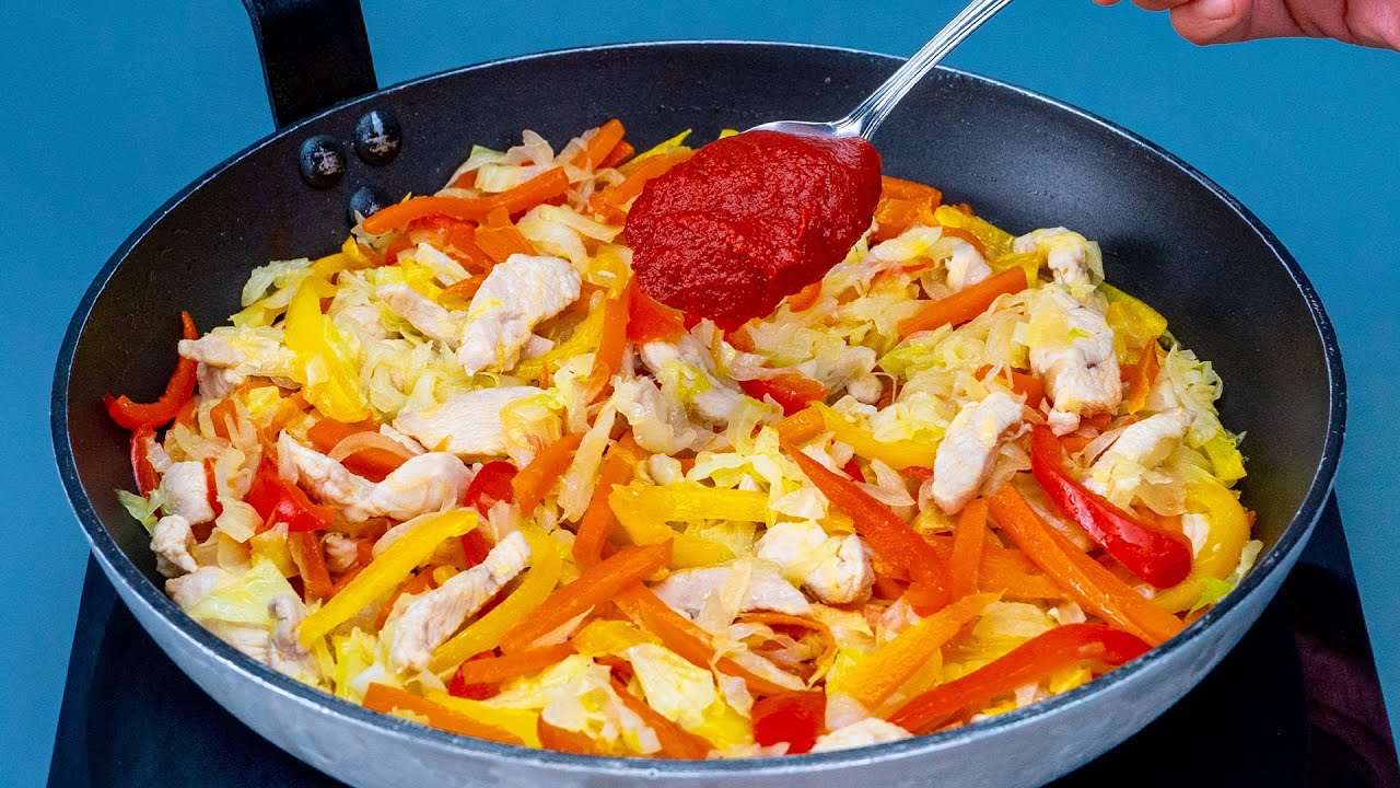 Cel mai bun orez se face cu pui si legume, pe tigaie. Intrece orice