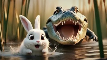 Rabbit saves duck eggs🐰#animalrescue #rabbitrescue #animalrescuestory #ai #shorts