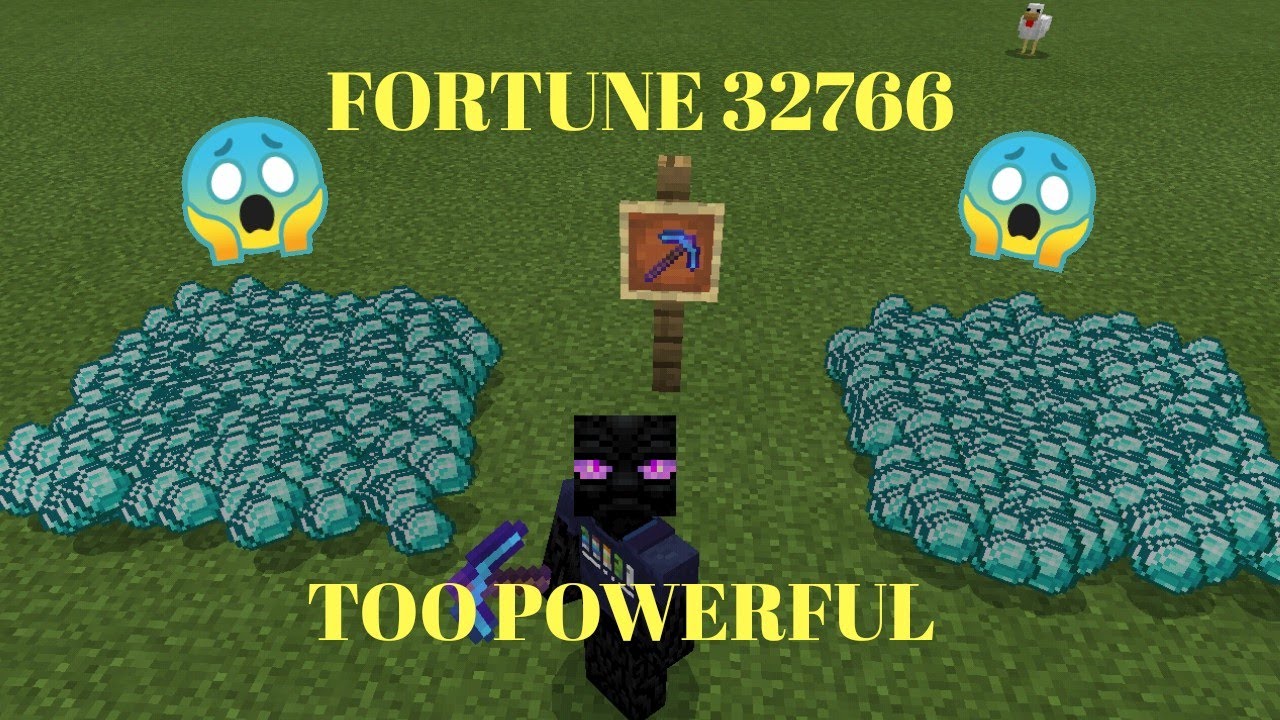 MINECRAFT PE | HOW POWERFUL IS FORTUNE 32766 | - YouTube