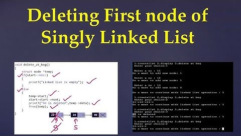 1.12 Delete a First Node of a Singly Linked list #linkedlist