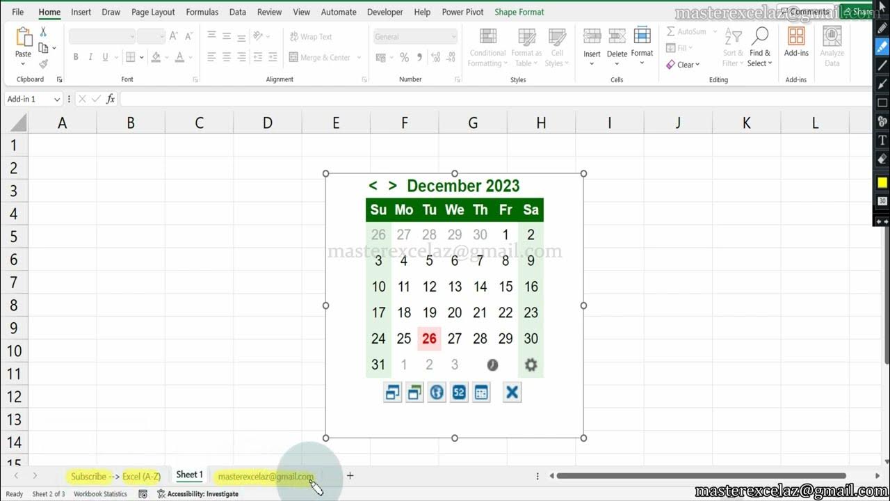 How To Add Mini Calendar And Change Theme In Excel MS Excel Tips how-to-add-mini-calendar-and-change-theme-in-excel-ms-excel-tips
