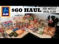 $60 ALDI Haul & Weekly Meal Plan for Family of 4 // $400 a month