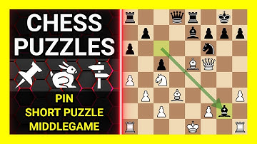 Chess Puzzles to Practice. Themes: Pin, Short puzzle, Middlegame. Learn Chess