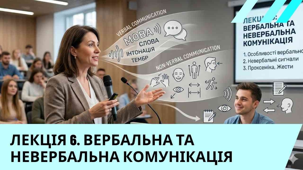 ЛЕКЦІЯ 6  ВЕРБАЛЬНА ТА НЕВЕРБАЛЬНА КОМУНІКАЦІЯ