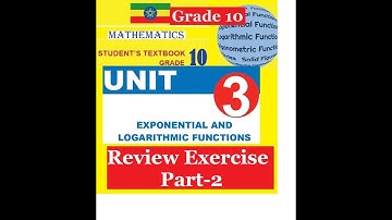 Mathematics Grade 10 Unit 3 Review Exercise Part-2@Girma21