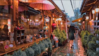 [4K] Rainy Walk in Ikseon-dong Hanok Village, Seoul, Korea Walking Tour UHD | Binaural sound