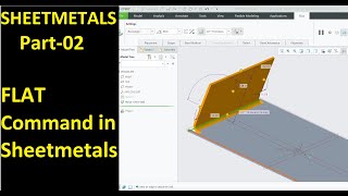 #02 Creo Sheet Metal Tutorial- Flat Command & Switching from Sheet Metals to Part Directory