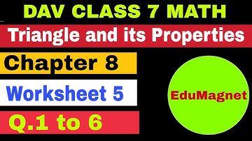 dav class 7 math chapter 8 worksheet 5 Triangle and its Properties | EDUMAGNET
