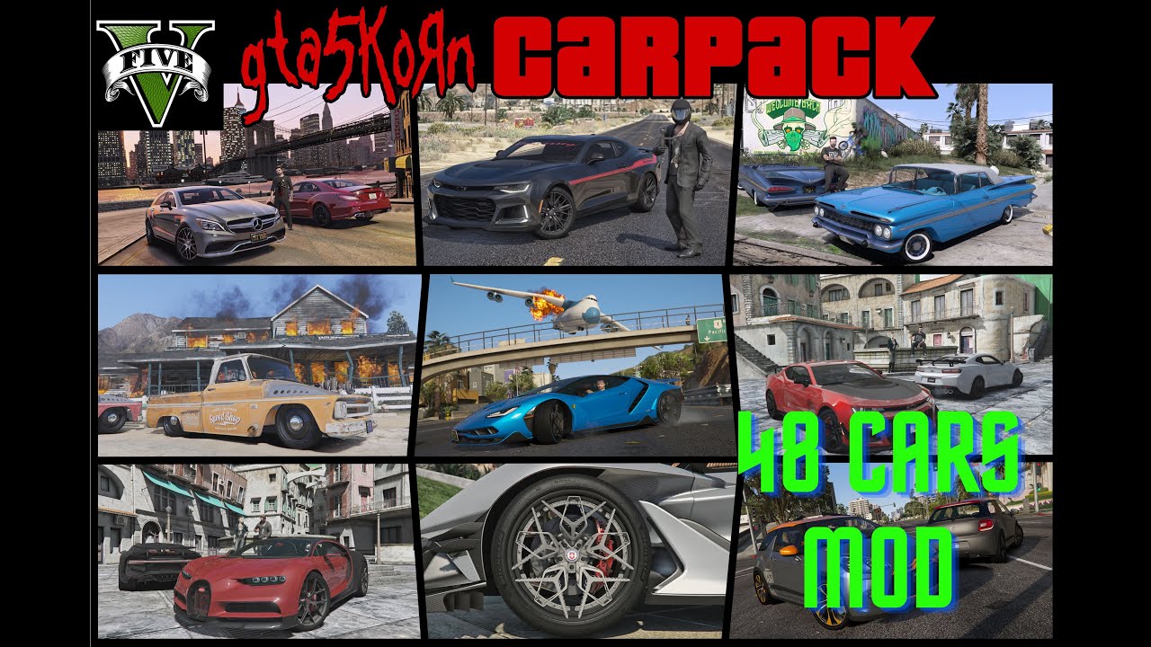 48 cars install mod GTA 5 KORN CAR PACK @gameclips8161 - YouTube