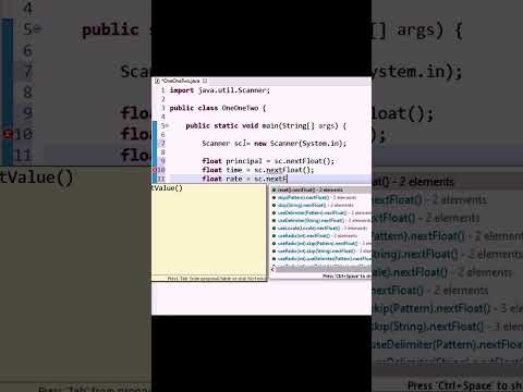 SI - Java Program to calculate simple interest. - YouTube
