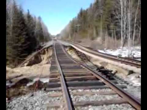 CN Stackpool, ON washout April 14, 2011