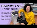 EPSON WF 7720 UNBOXING & SUBLIMATION CONVERSION:  Printers Jack Ink from Amazon!