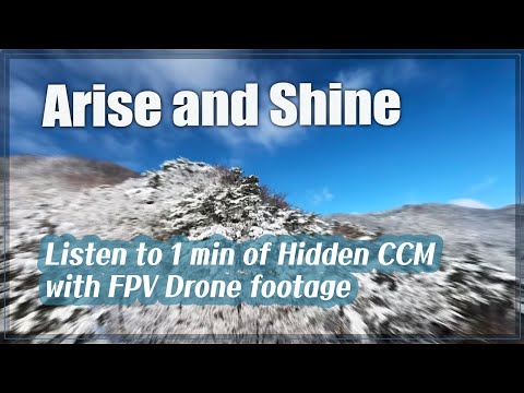 [4K Drone] 숨겨진 CCM 1분 듣기 with 드론 영상 | Y.J. Mt. 용정산 in Korea | 일어나 빛을 발하라 (Arise and Shine)  FPV