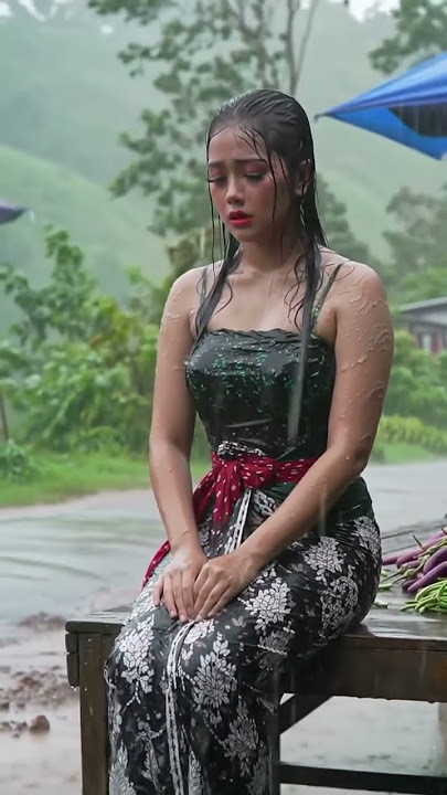 Rain Can't Stop Her | A Woman’s Quiet Strength in the Village Market #deepsleep #sleepmusic #rain