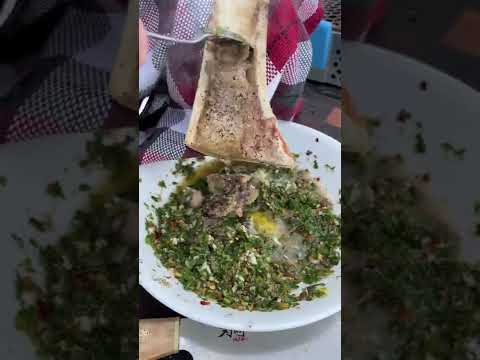 God’s butter Chimichurri Steak. Grilled bone marrow on the nomad grills -outdoor cooking in the snow