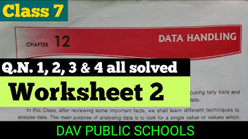 DAV class 7 maths chapter 12 data handling Worksheet 2