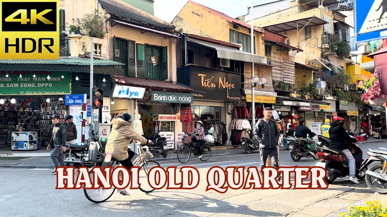 4K HDR | Walking Tour - Hanoi Old Quarter | Vietnam 2024