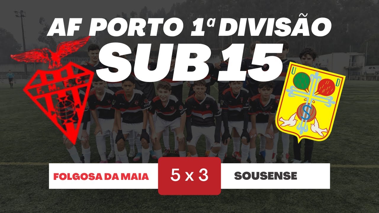 Folgosa vs Sousense | Jornada 15 | AF Porto 1ª Divisão Série C Sub-15 | Jogo Completo