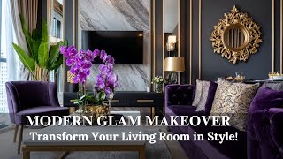 Luxe Glam Home Decor Inspiration   Bold & Modern Ideas for Elegant Living Room Designs