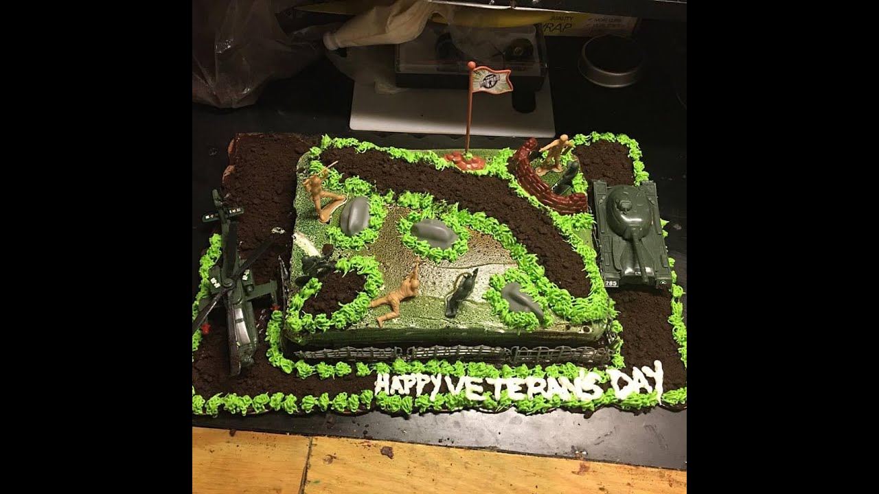 army, veterans, cake, buttercream, oreos, chocolate ganache, Military.