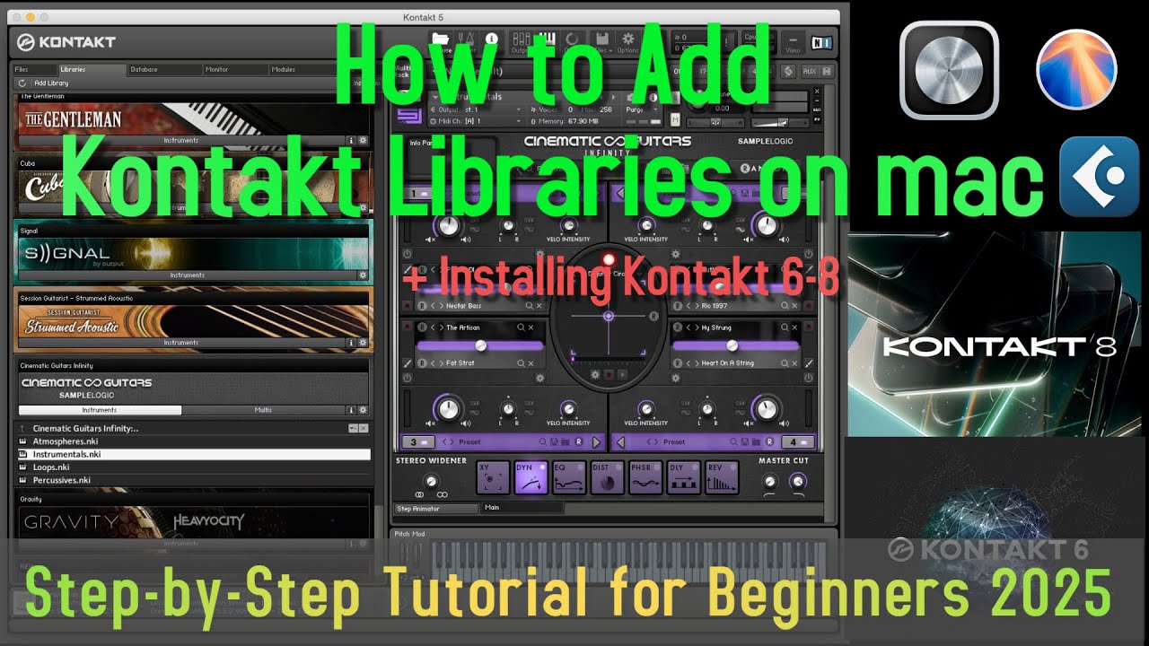 How to Add Kontakt Libraries on macOS | Installing Kontakt Player 6 & 8 ...