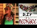 How to-diy African print Ankara flower necklace detailed start to finish easy