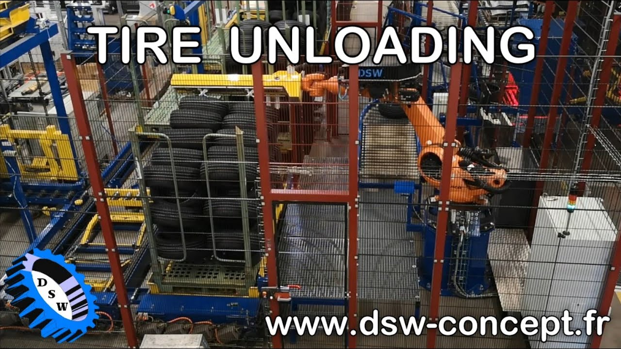 Tire 3D vision-guided unloading - depalletizing - YouTube